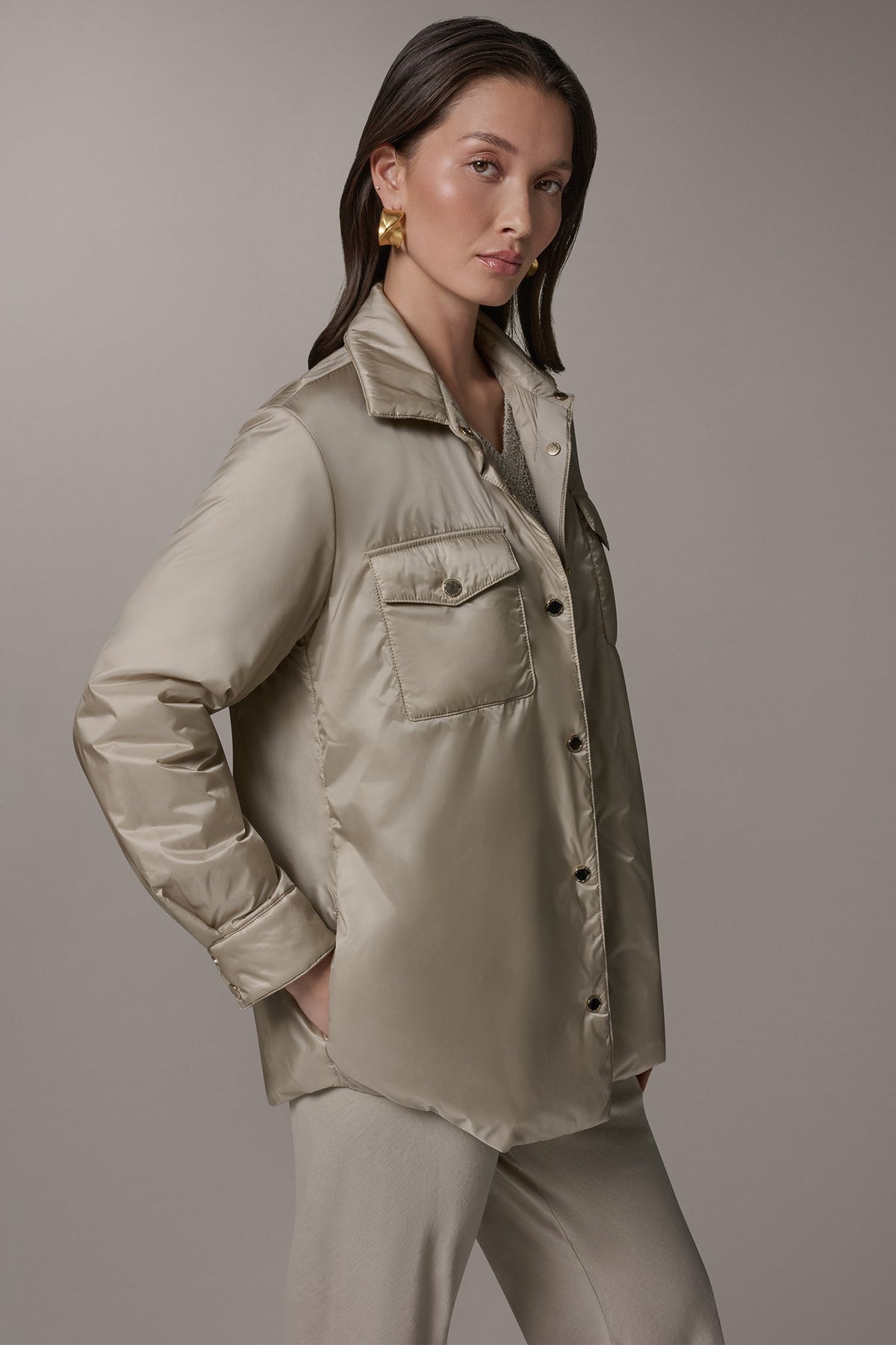 Donna Karan LONG SLEEVE SHIRT JACKET