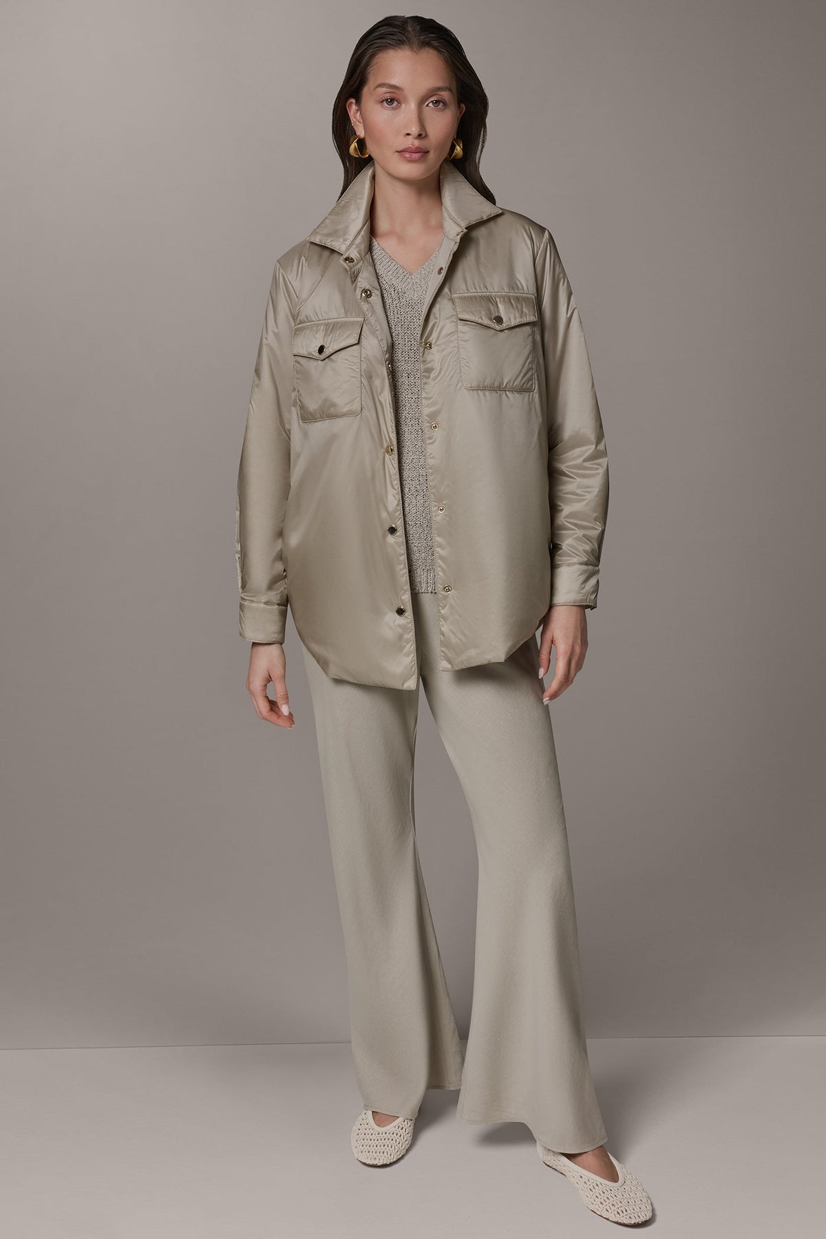 Donna Karan LONG SLEEVE SHIRT JACKET