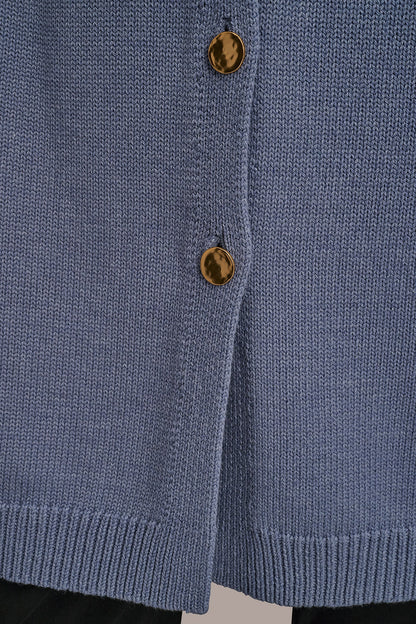 Donna Karan BUTTON-FRONT SWEATER CAPELET