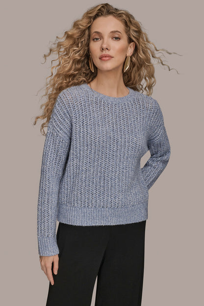Donna Karan OPEN-STITCH SWEATER