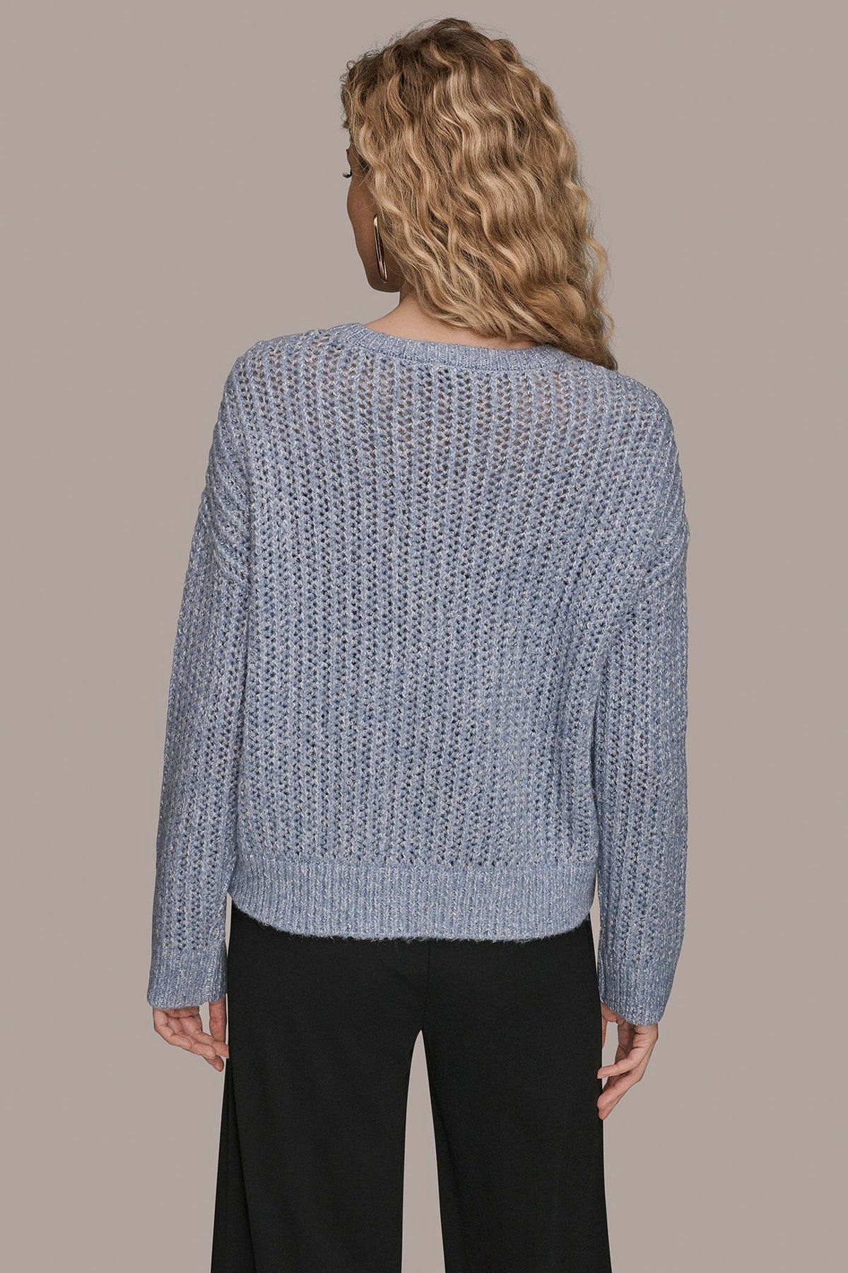 Donna Karan OPEN-STITCH SWEATER
