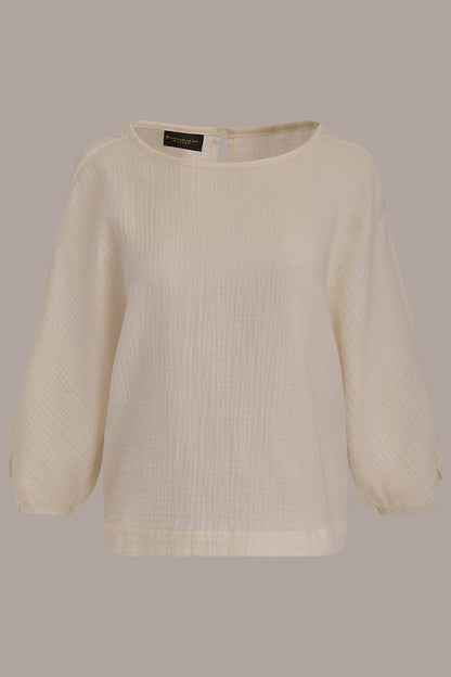 Donna Karan 3/4 SLEEVE TWIST CUFF BLOUSE