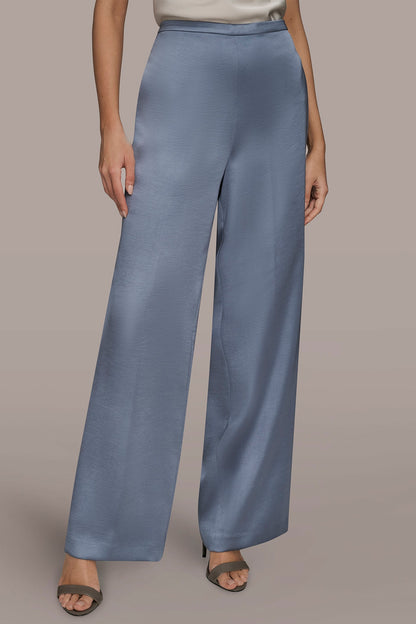 Donna Karan EXTRA HIGH-RISE SATIN PULL-ON PANT
