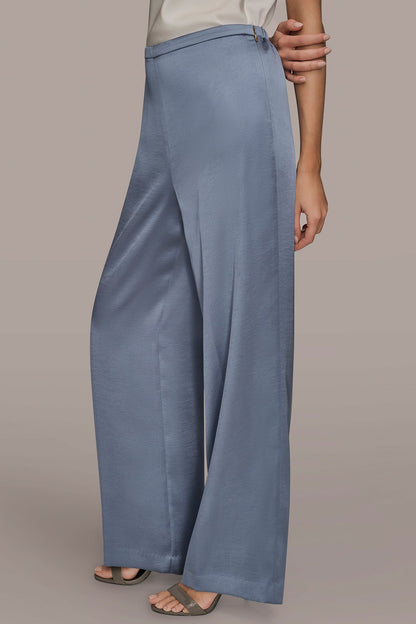 Donna Karan EXTRA HIGH-RISE SATIN PULL-ON PANT