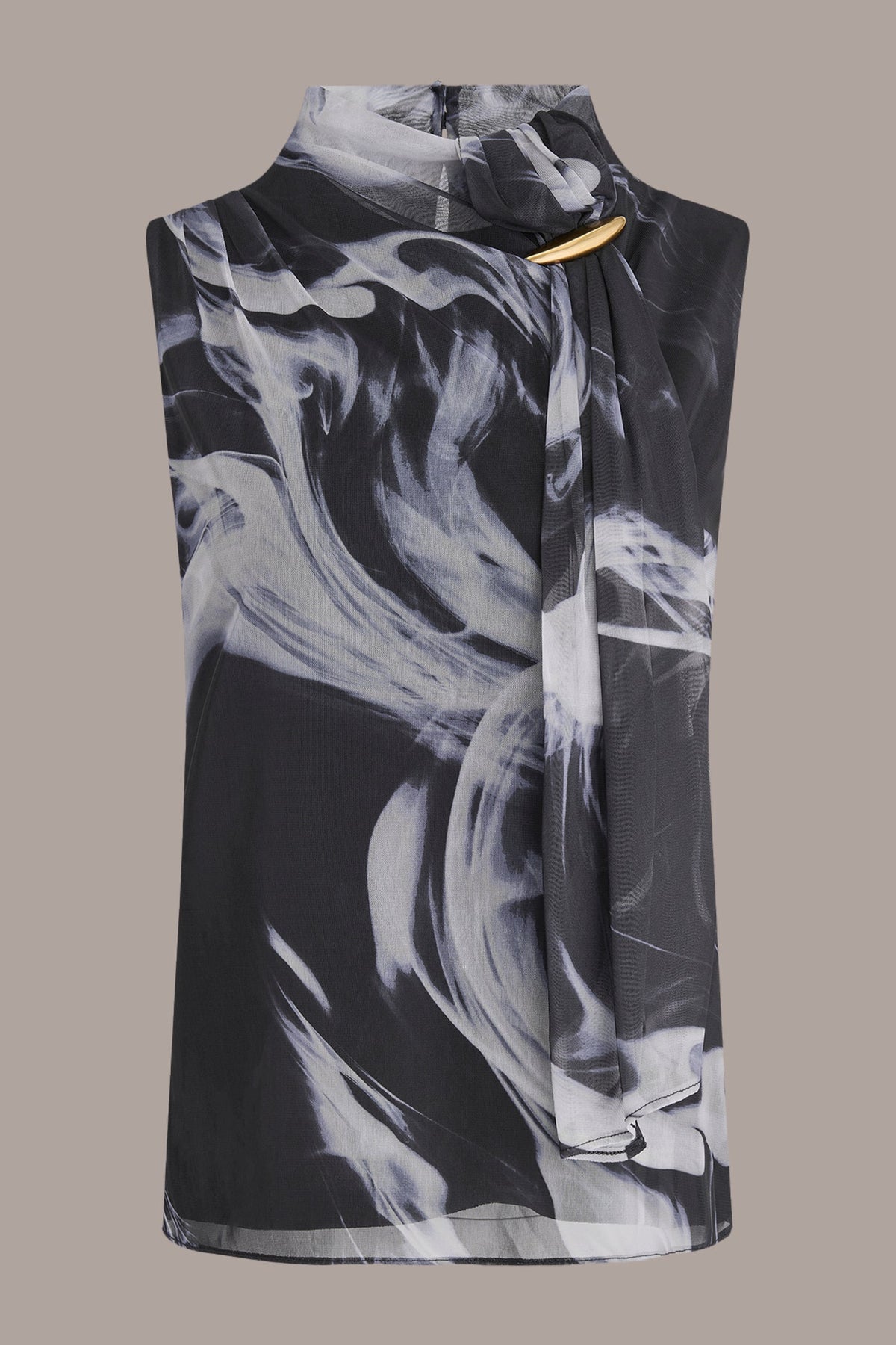 Donna Karan TIE-NECK HALTER BLOUSE