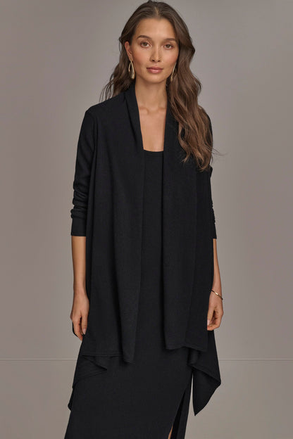 Donna Karan CASHMERE LONG SLEEVE CARDIGAN