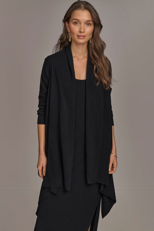 Donna Karan CASHMERE LONG SLEEVE CARDIGAN