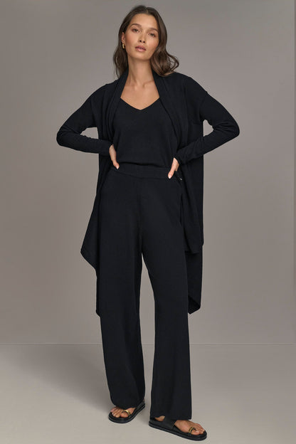 Donna Karan CASHMERE LONG SLEEVE CARDIGAN