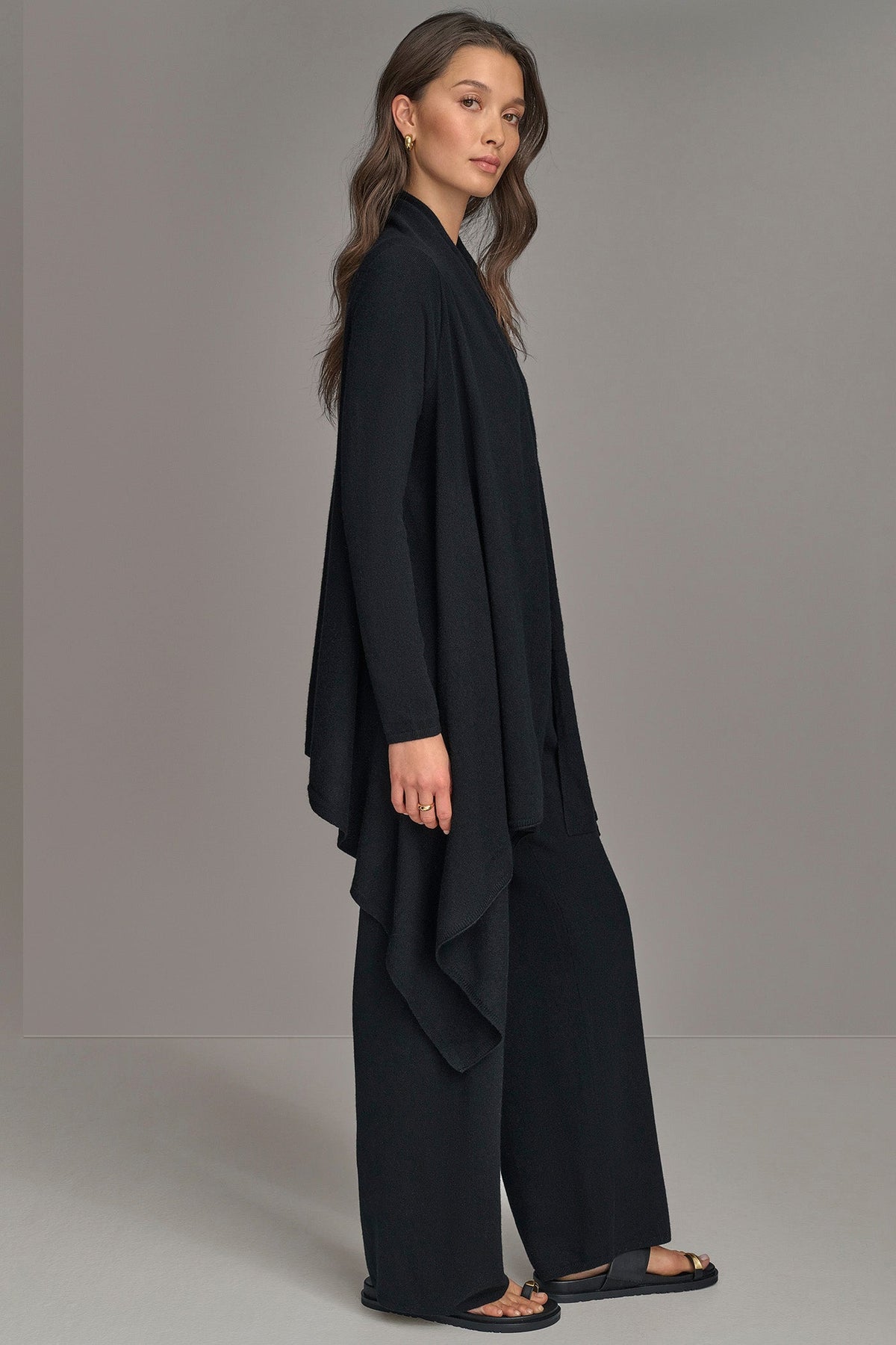 Donna Karan CASHMERE LONG SLEEVE CARDIGAN