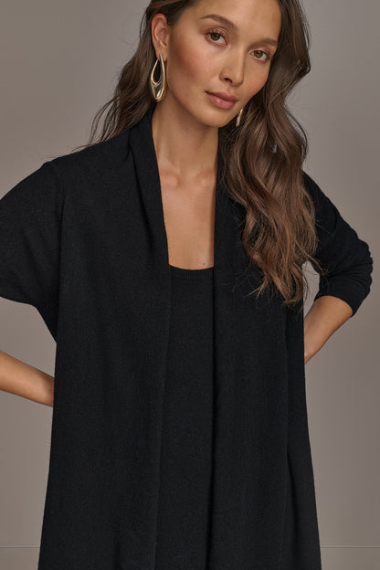 Donna Karan CASHMERE LONG SLEEVE CARDIGAN