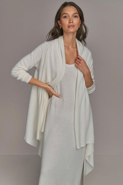 Donna Karan CASHMERE LONG SLEEVE CARDIGAN