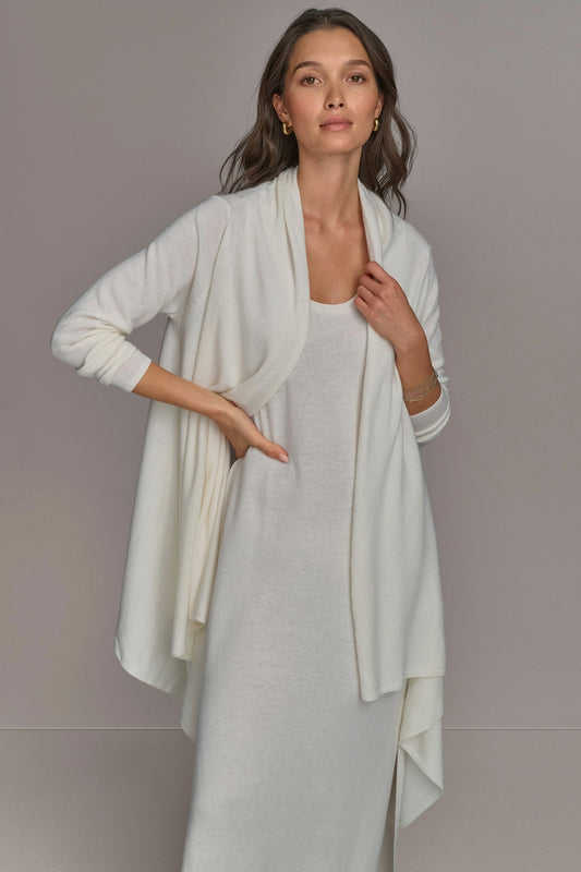 Donna Karan CASHMERE LONG SLEEVE CARDIGAN