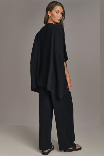 Donna Karan CASHMERE SHORT SLEEVE CARDIGAN