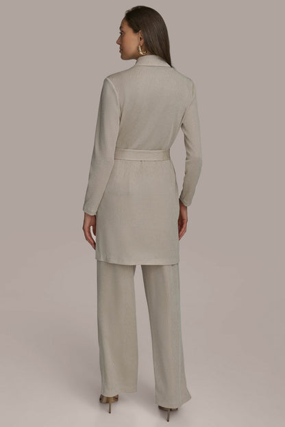 Donna Karan BELTED KNIT JACKET