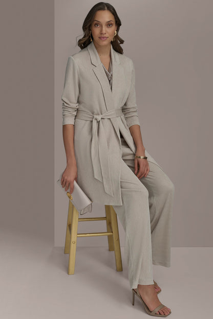 Donna Karan BELTED KNIT JACKET