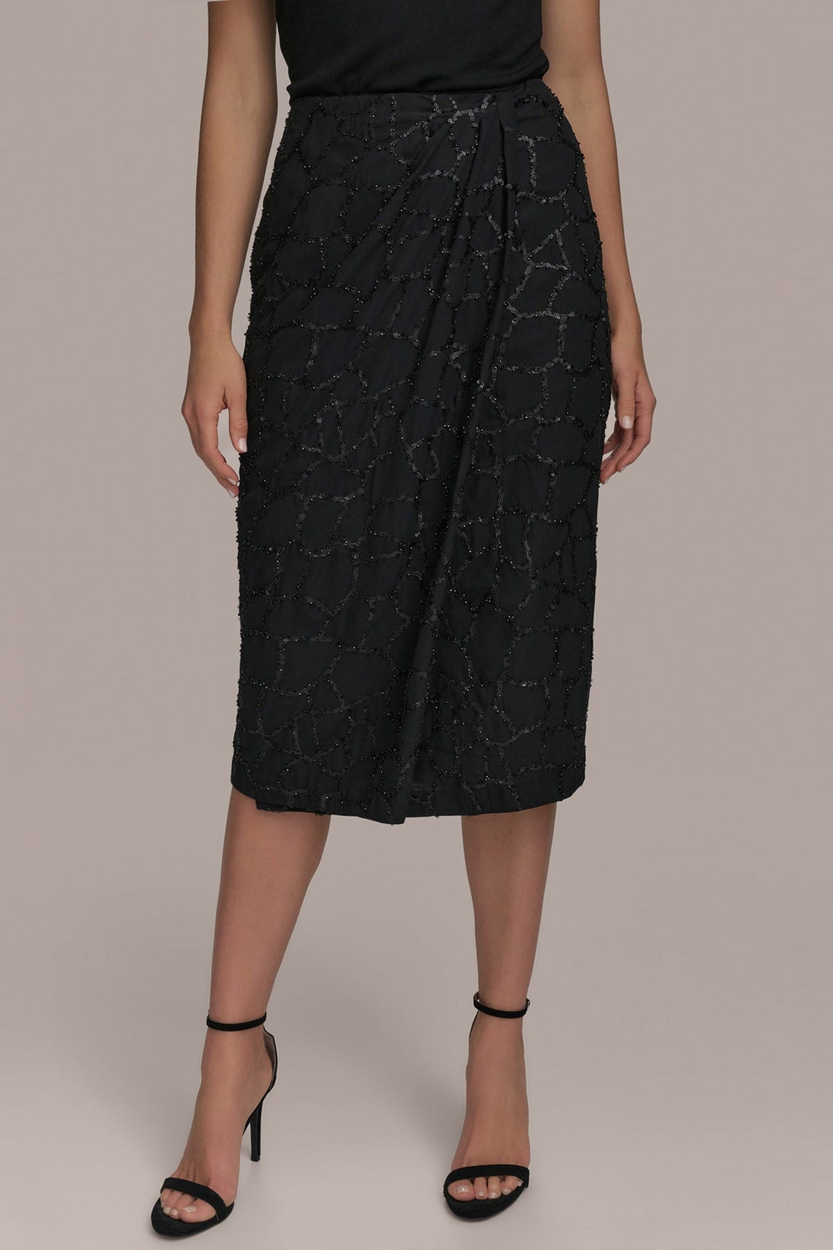 Donna Karan FAUX WRAP SKIRT