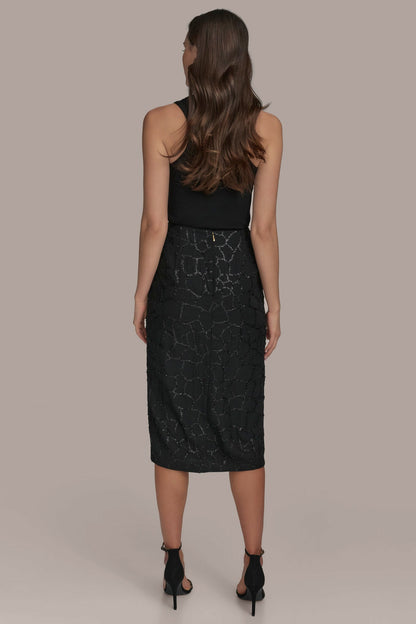 Donna Karan FAUX WRAP SKIRT