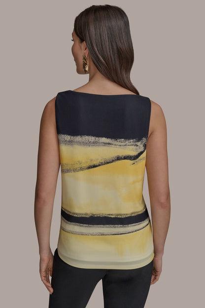 Donna Karan PART SLEEVELESS WITH U-HARDWARE NECK