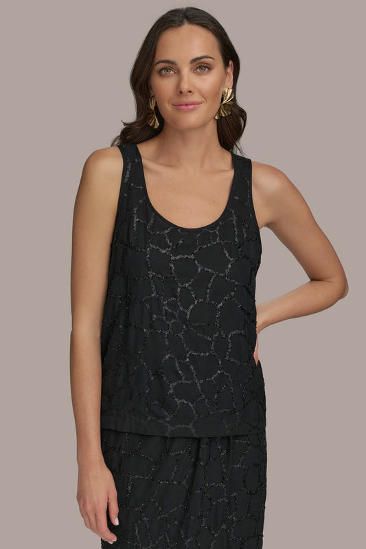 Donna Karan SHELL WITH SEQUIN DETAIL