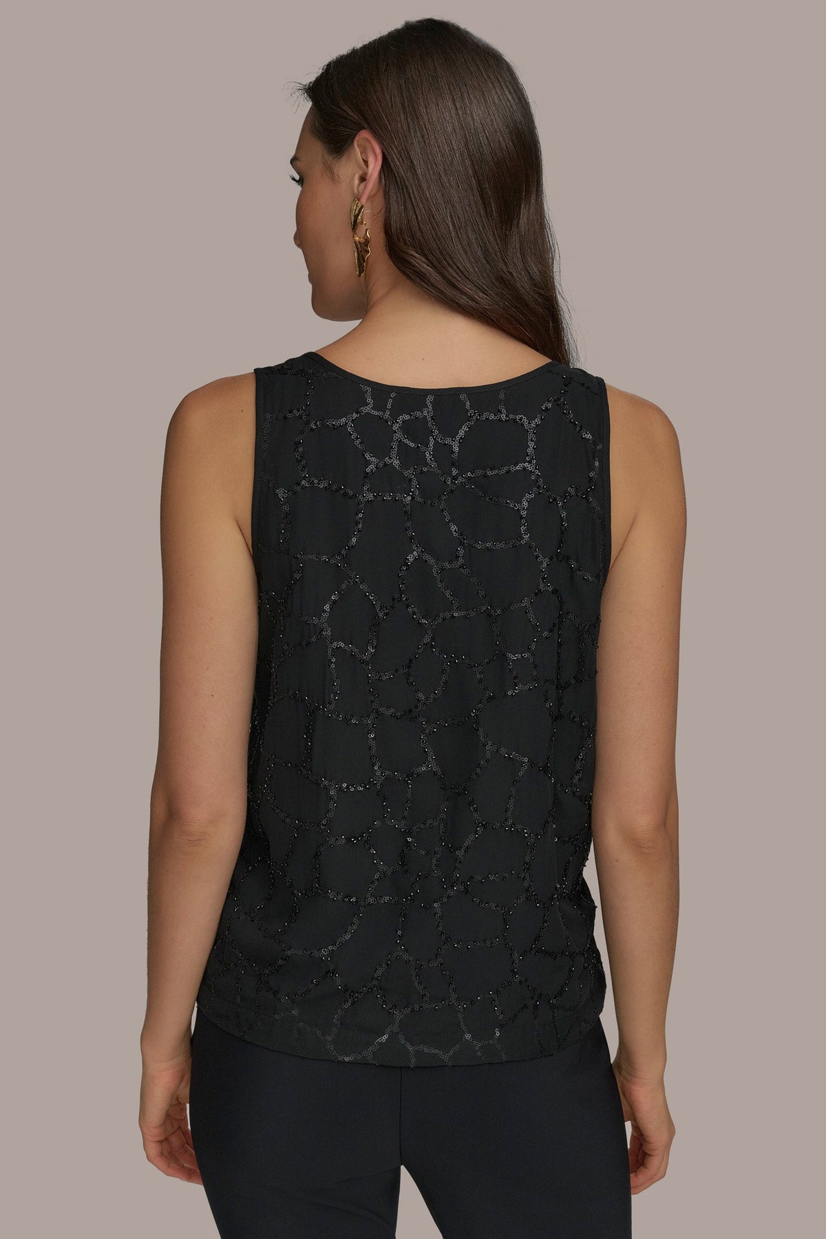 Donna Karan SHELL WITH SEQUIN DETAIL