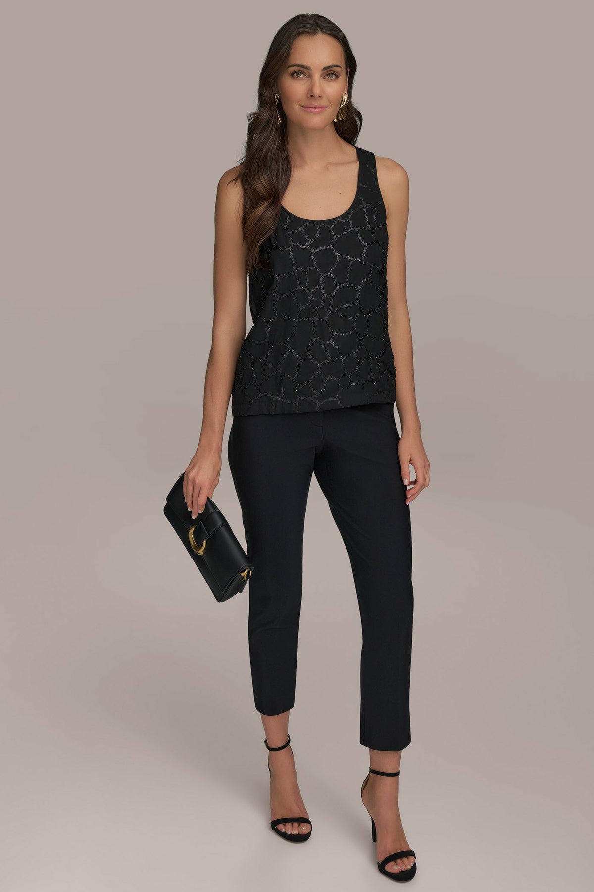 Donna Karan SHELL WITH SEQUIN DETAIL
