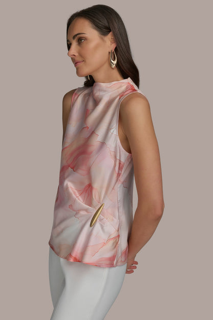 Donna Karan PART SLEEVELESS WITH HARDWARE WAIST