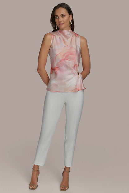Donna Karan PART SLEEVELESS WITH HARDWARE WAIST