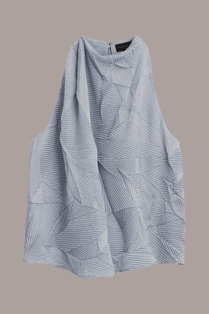 Donna Karan TEXTURED TOP WITH ANGLED HEM