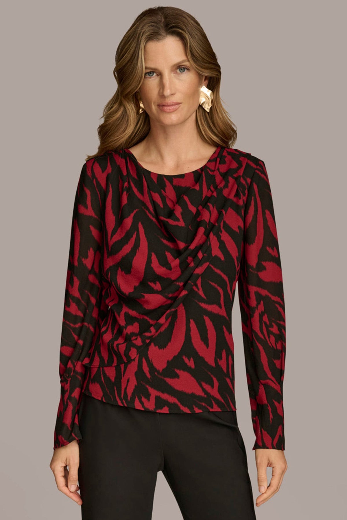 Donna Karan PRINT WIDE CUFF TOP