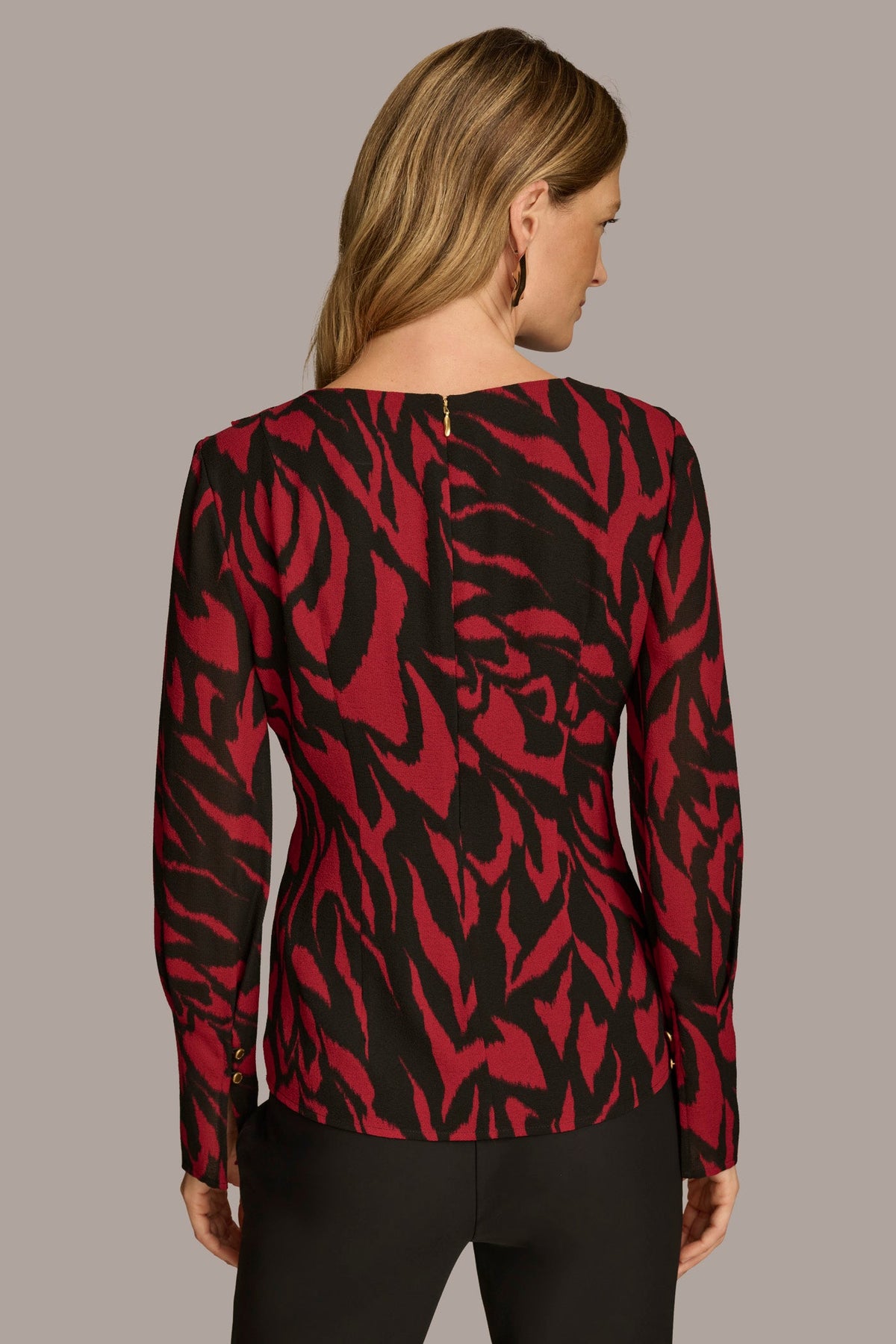 Donna Karan PRINT WIDE CUFF TOP