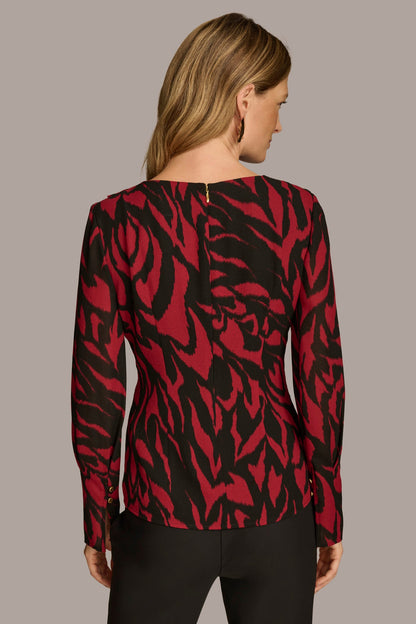 Donna Karan PRINT WIDE CUFF TOP