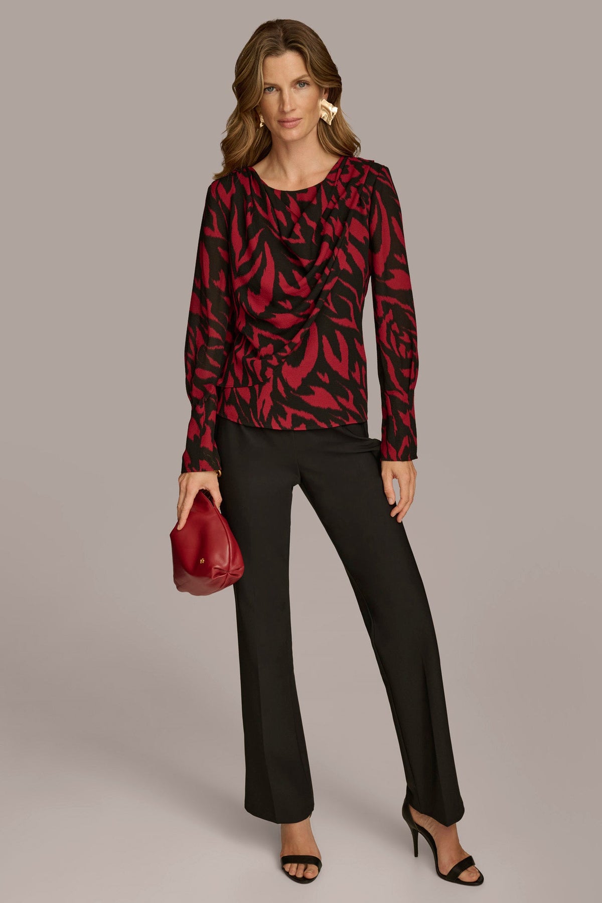 Donna Karan PRINT WIDE CUFF TOP