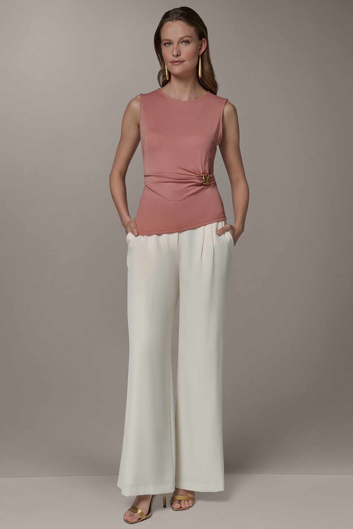 Donna Karan ASYMMETRIC KNIT TOP