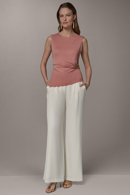 Donna Karan ASYMMETRIC KNIT TOP