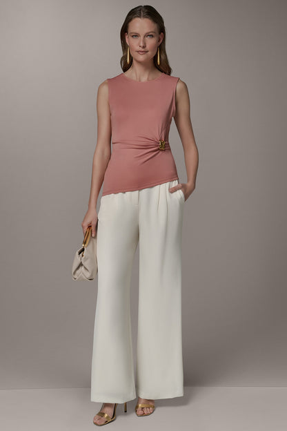 Donna Karan ASYMMETRIC KNIT TOP