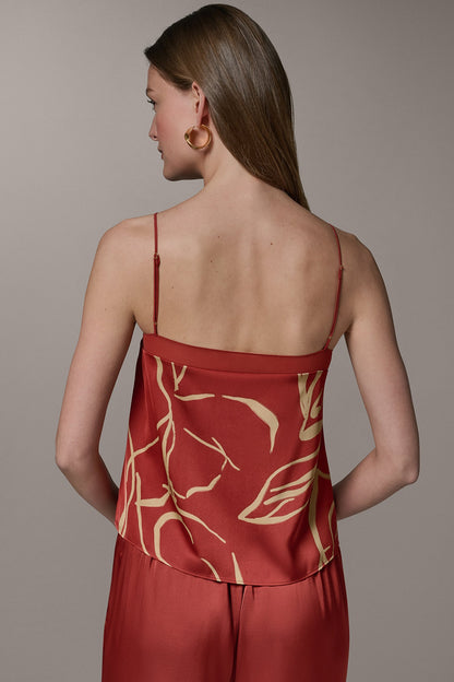 Donna Karan SLEEVELESS V-NECK PRINT CAMI