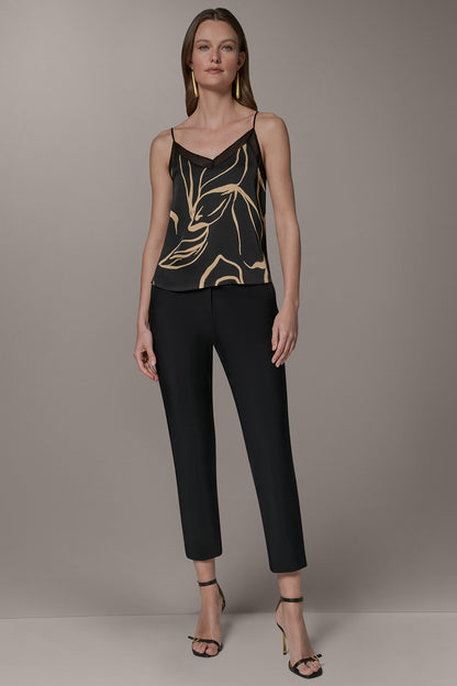Donna Karan SLEEVELESS V-NECK PRINT CAMI