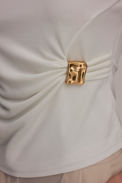 Donna Karan ASYMMETRIC RUCHED TOP