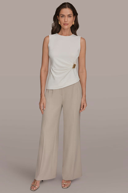 Donna Karan ASYMMETRIC RUCHED TOP