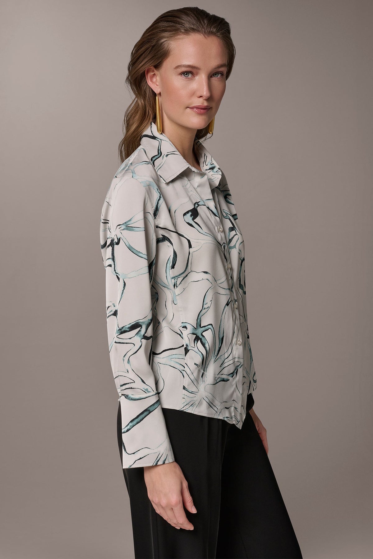 Donna Karan PRINTED BLOUSE