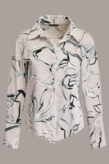Donna Karan PRINTED BLOUSE
