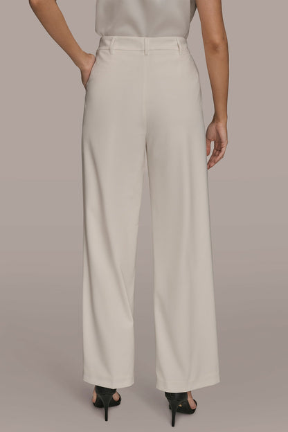 Donna Karan EXTRA HIGH-RISE PLEATED WIDE-LEG PANT