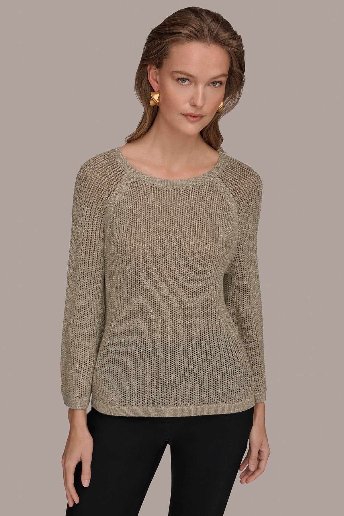 Donna Karan BOAT NECK DOLMAN SWEATER