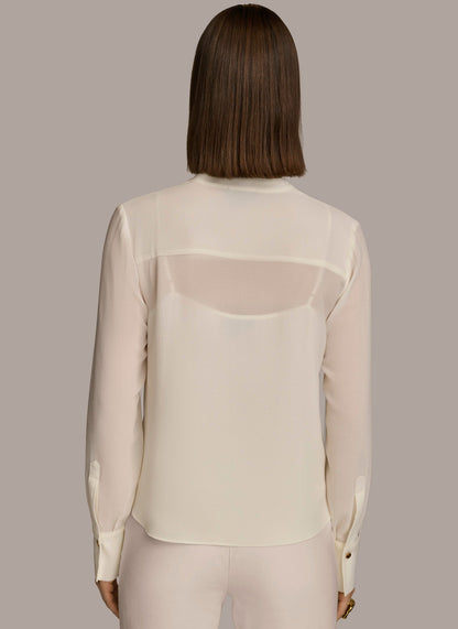 Donna Karan FAUX WRAP TOP