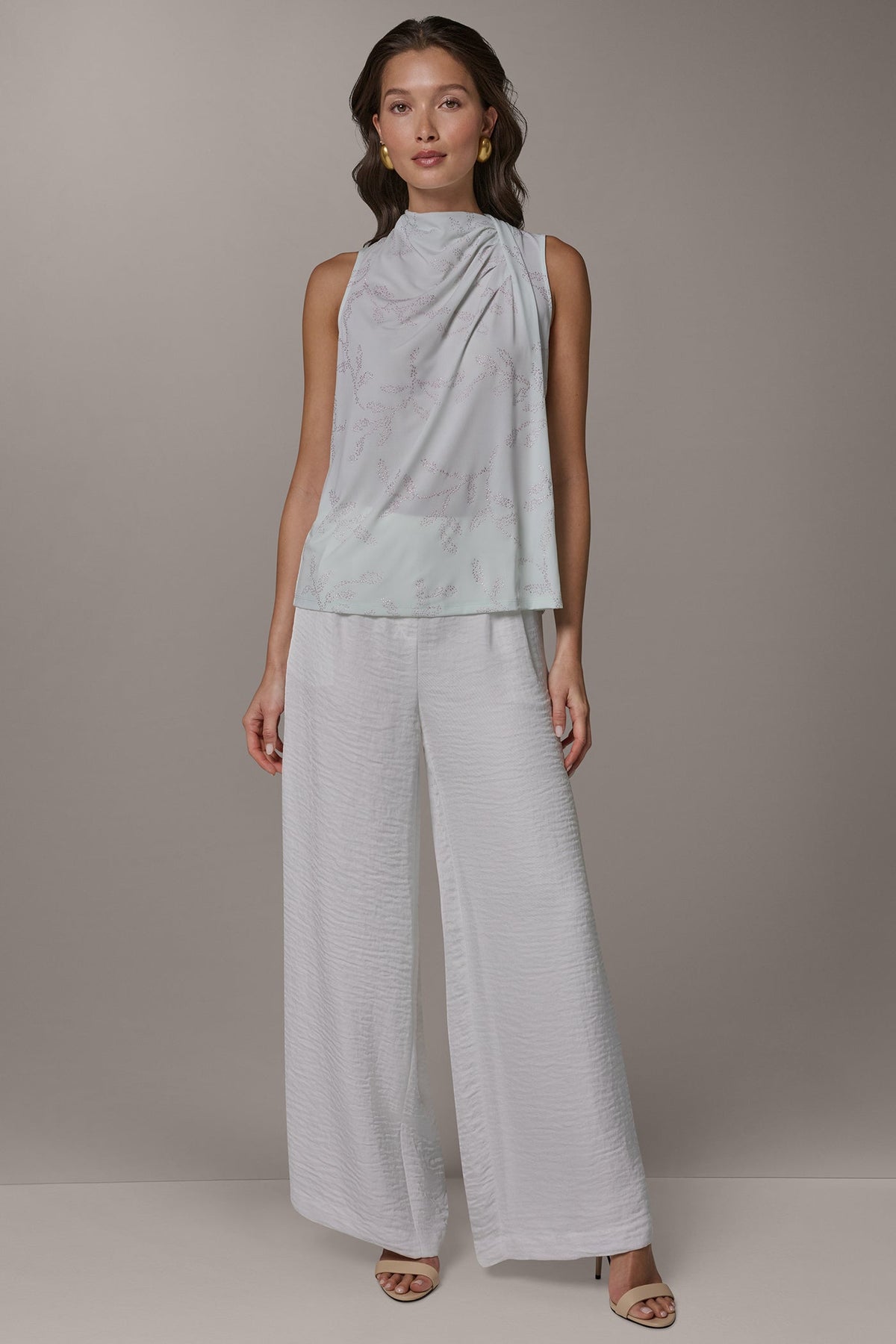 Donna Karan DRAPE TWIST SHOULDER BLOUSE
