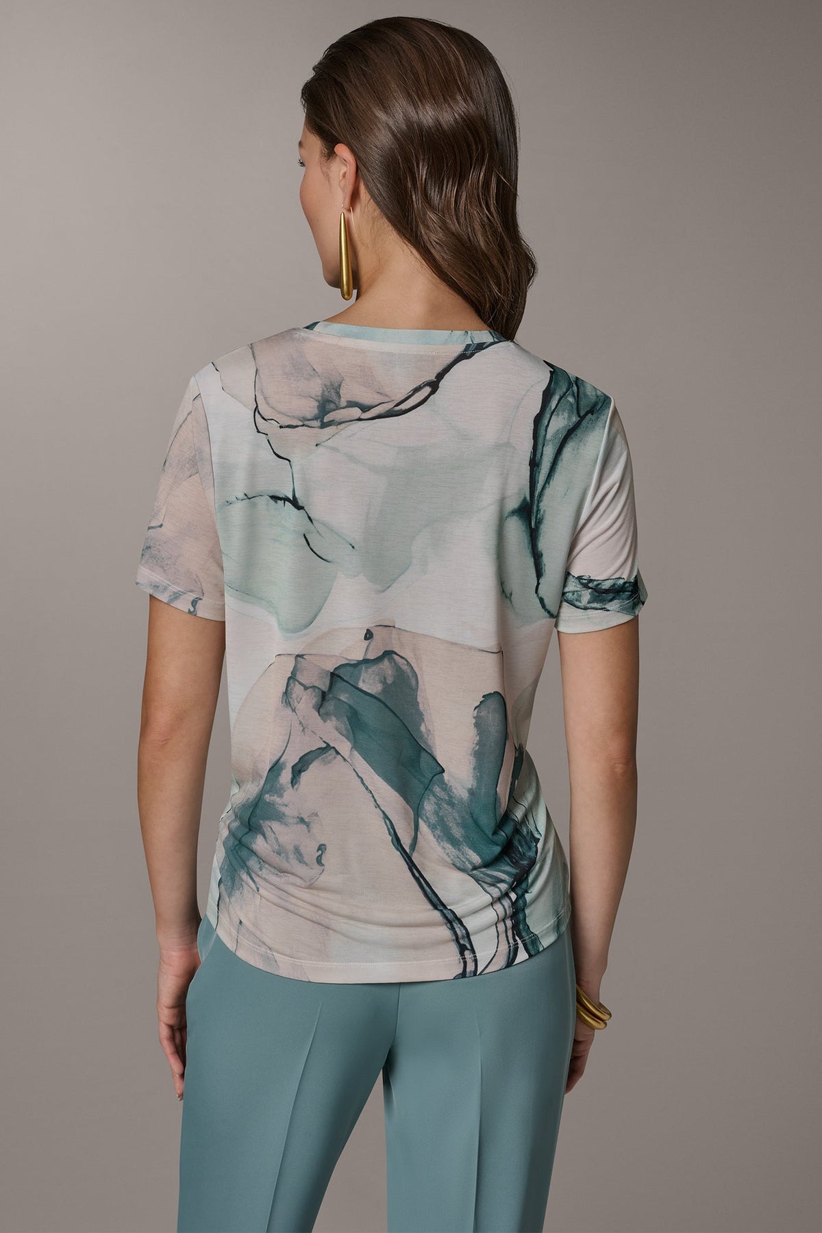 Donna Karan SHORT-SLEEVE FLORAL SHIRT