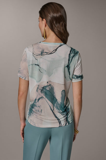 Donna Karan SHORT-SLEEVE FLORAL SHIRT