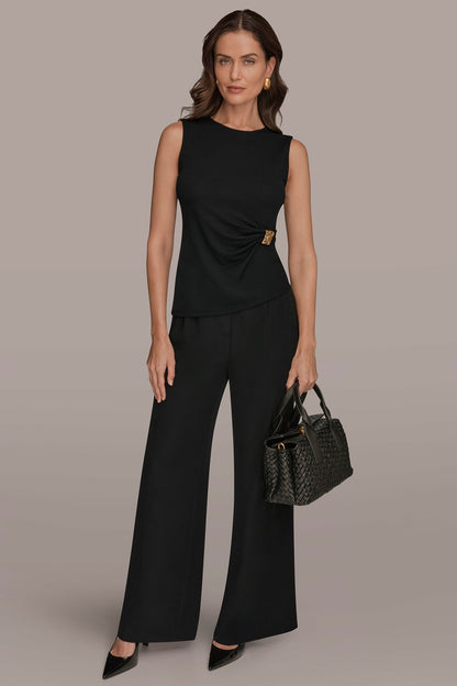 Donna Karan ASYMMETRIC RUCHED TOP