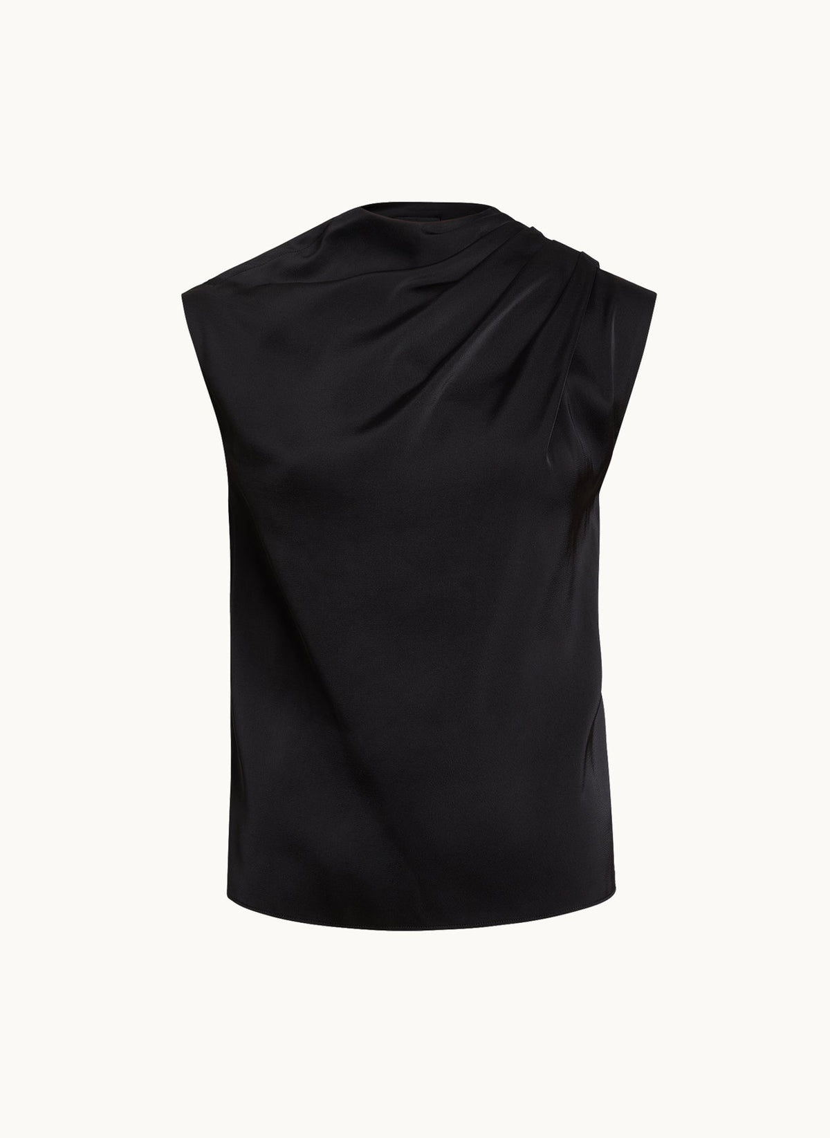 Donna Karan SLEEVELESS DRAPED MOCKNECK TOP