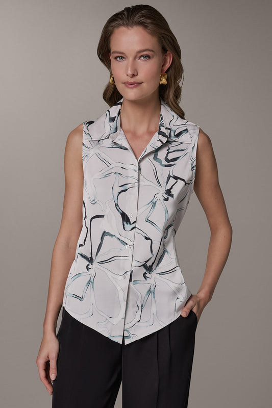Donna Karan PRINTED BLOUSE